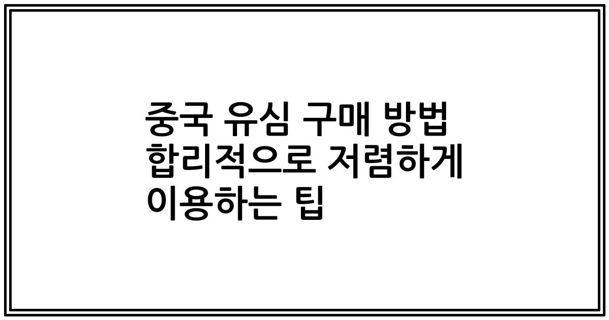 중국 유심 구매 방법 합리적으로 저렴하게 이용하는 팁